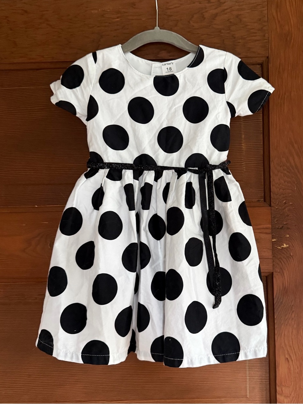 Carter's Black & White Polka Dot Baby Girls' Dress Size 18M